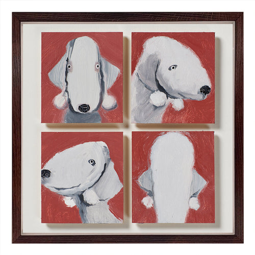 Bedlington Terrier, painting by Holly Frean for Shop Kit Kemp, original artwork.