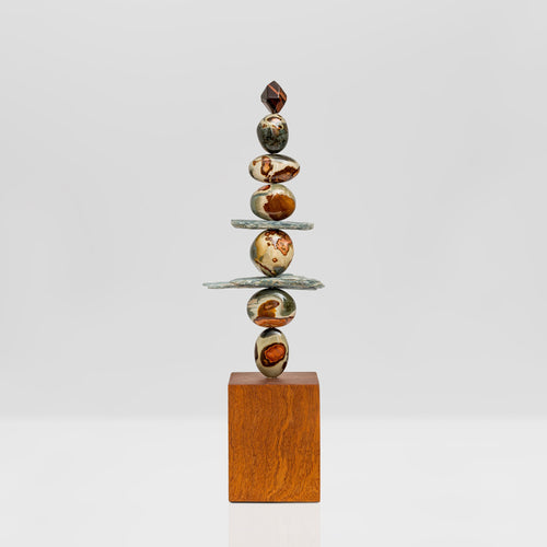 Beneath the Ocean Totem by Celia Lindsell artist, an exclusive sculpture for Kit Kemp