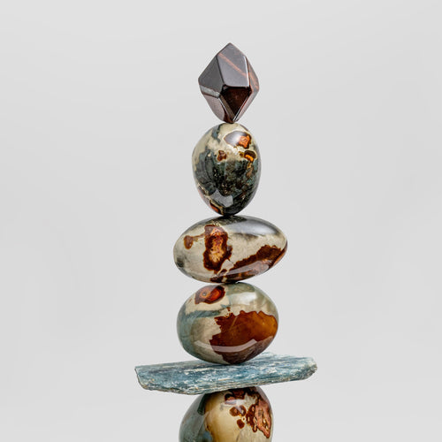 Beneath the Ocean Totem by Celia Lindsell artist, an exclusive sculpture for Kit Kemp