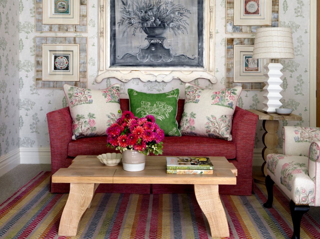 Friendly Folk Basil Green + Natural Back Cushion