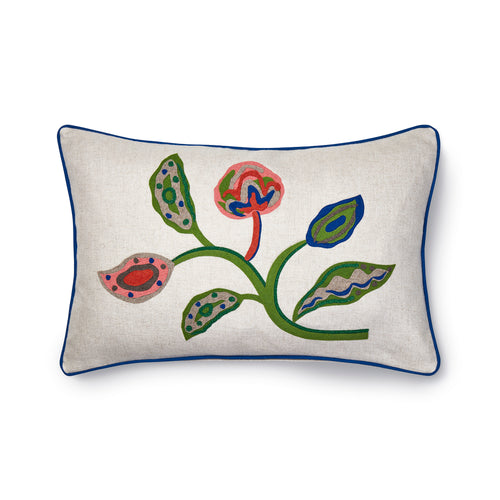 Flower Appliqué Cushion 2
