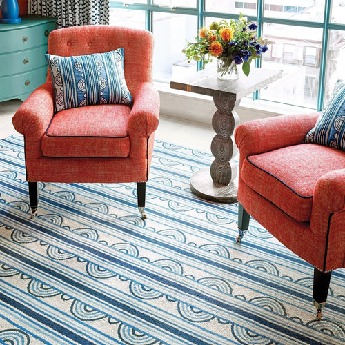 Button Blue Rug