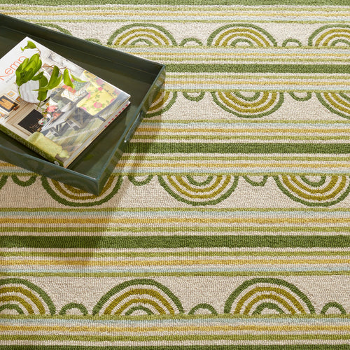Button Olive Rug
