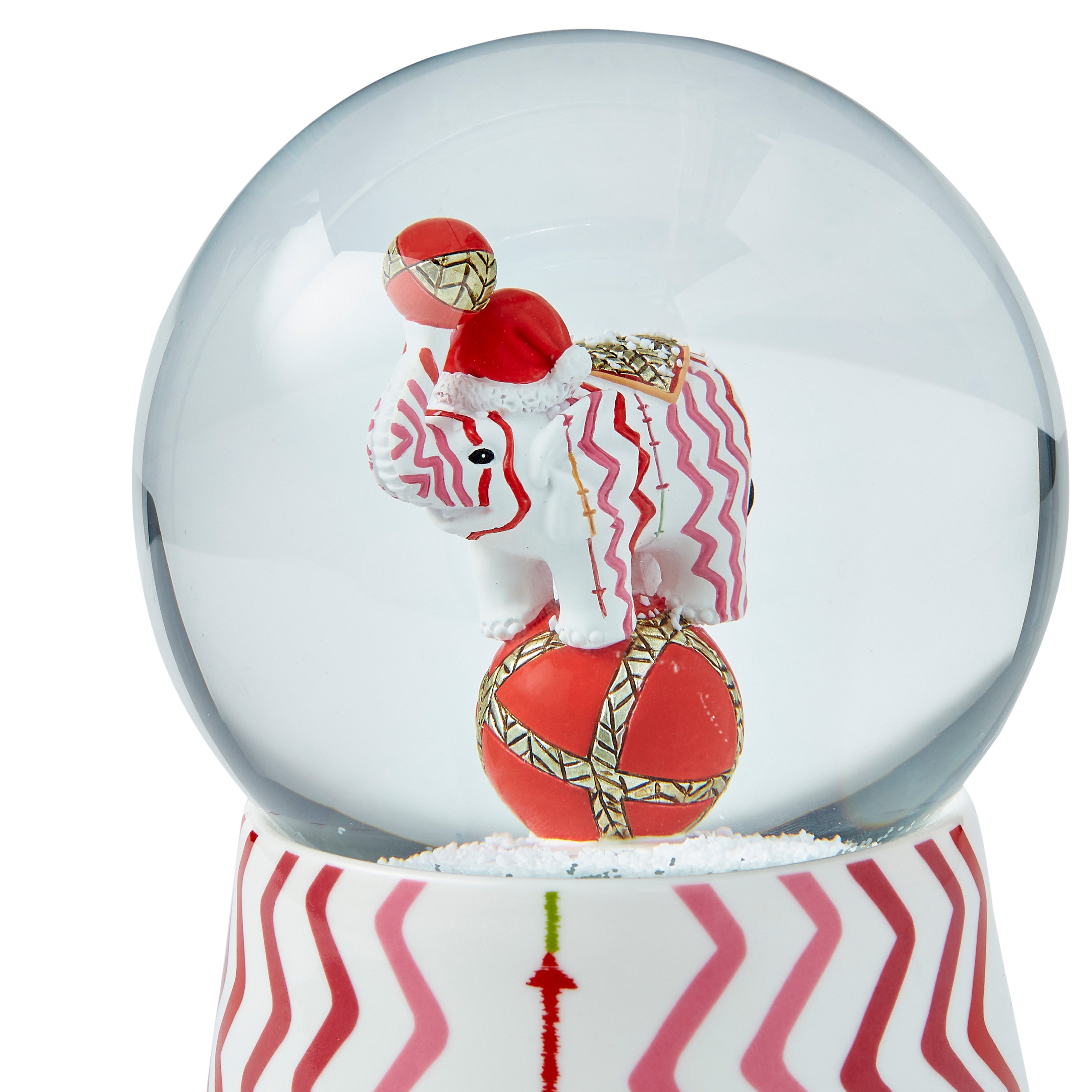 Rick Rack Elephant Snow Globe