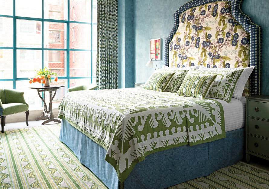 Bedroom in Blues and Greens