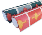 Rolls of pink and coral ozone wrapping paper