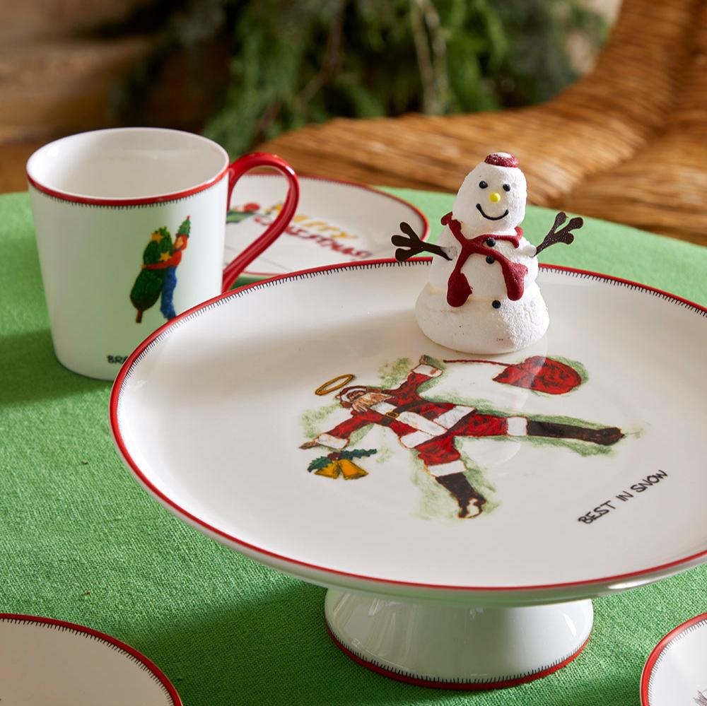 Doodles Festive Cake Stand 'Best in Snow'