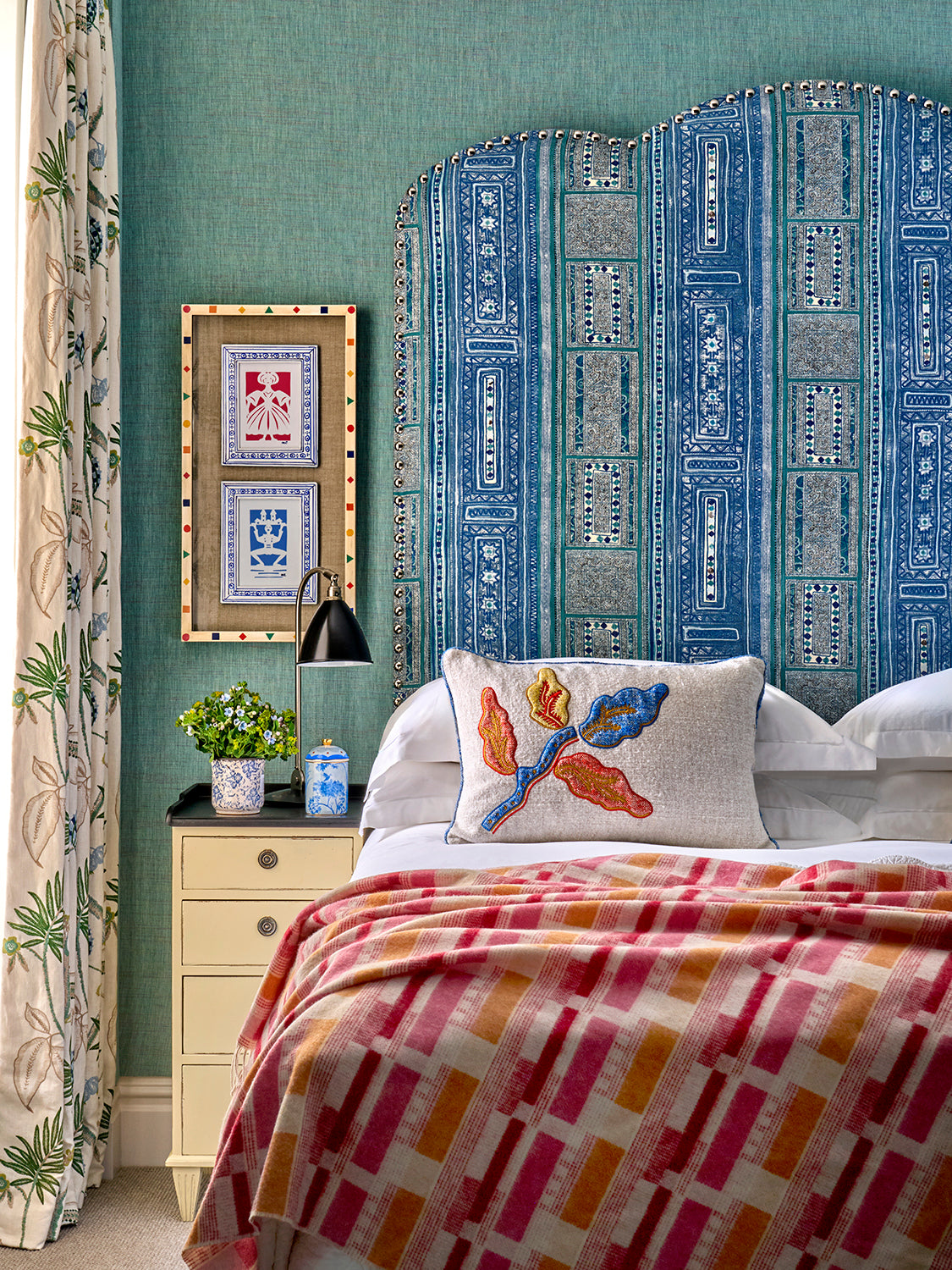 Brick Weave Throw - Pink / Orange