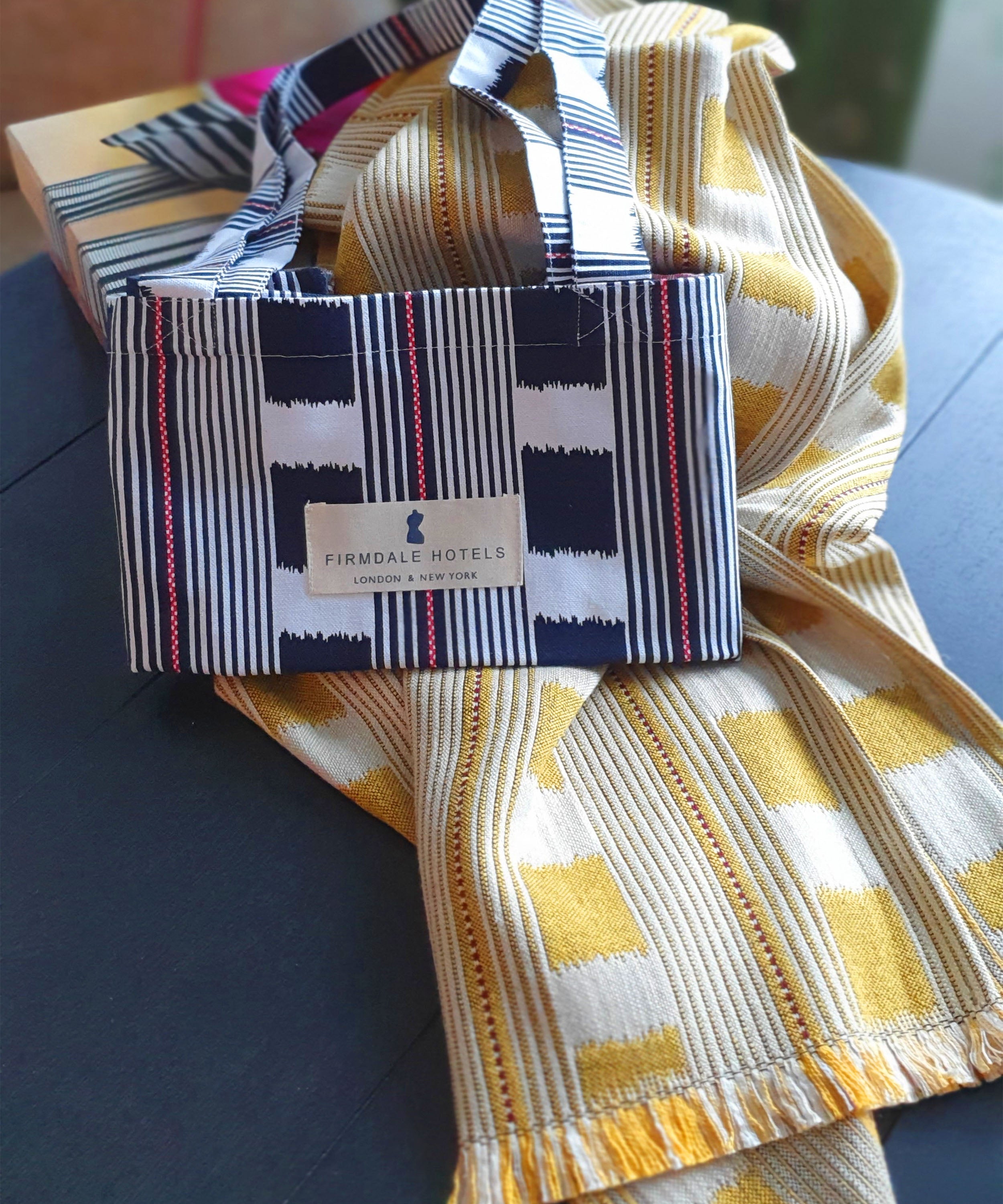 Lemon Lost and found scarf and lost and found bag for life