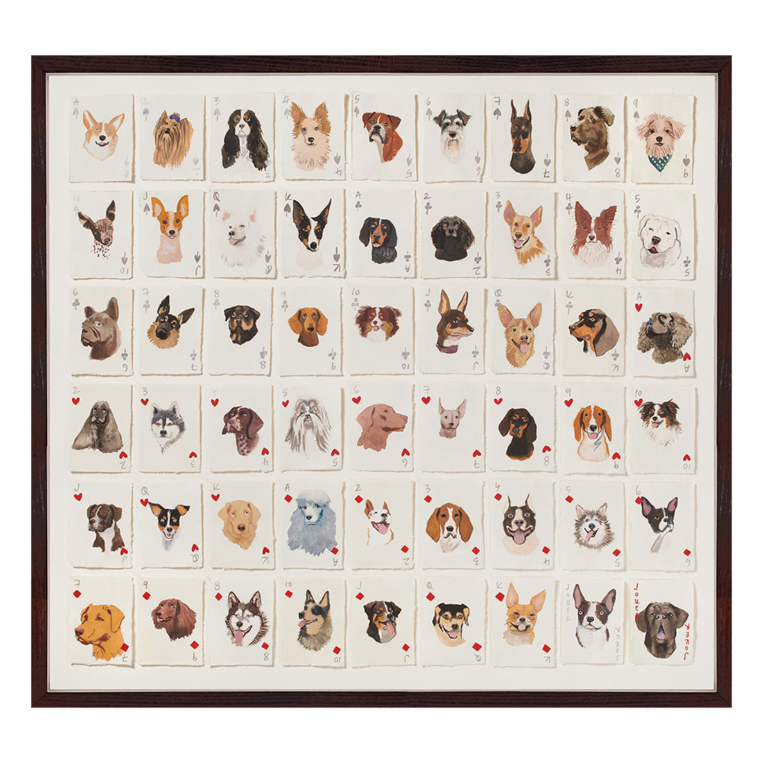 Part of Shop Kit Kemp limited-edition 250th US Anniversary collection, A Pack Of American Dog Breeds is an original Holly Frean artwork.