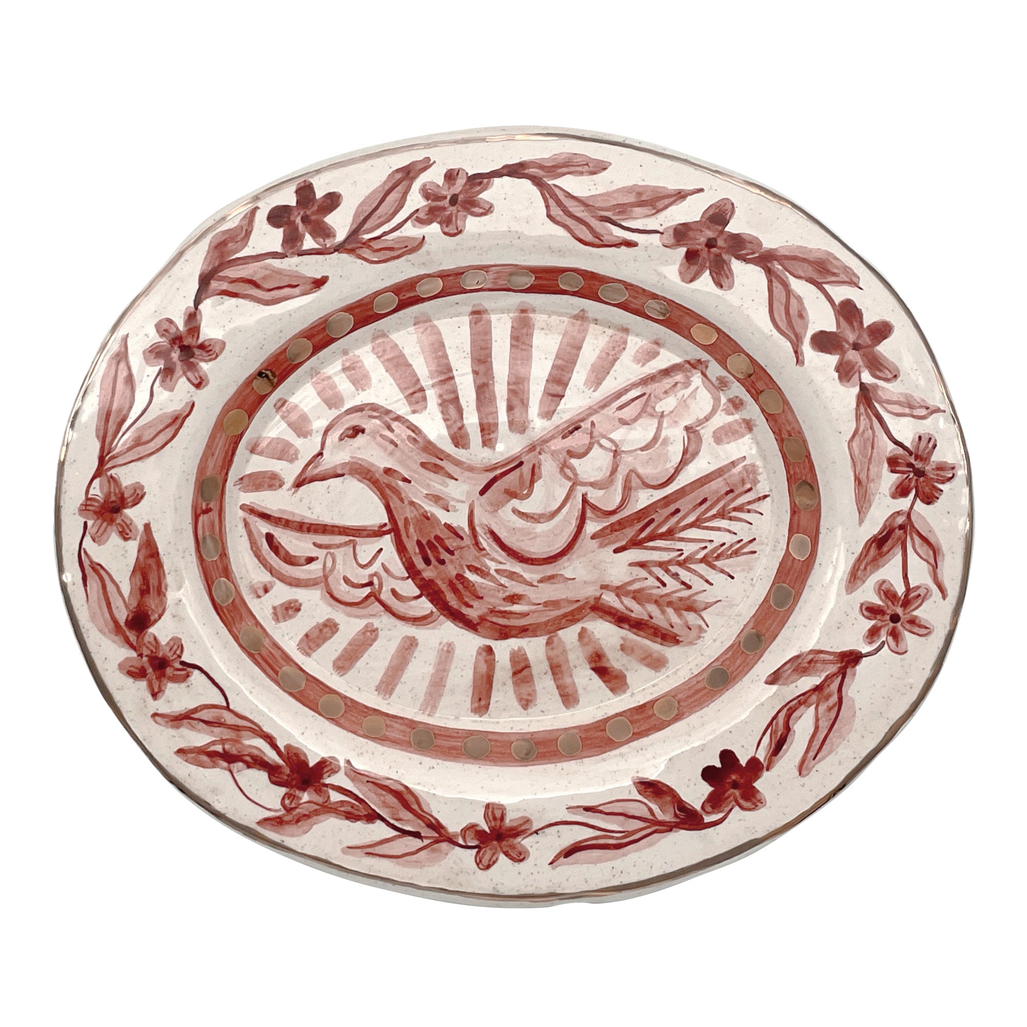 A Yorkshire Dove in the Garden Decorative Platter