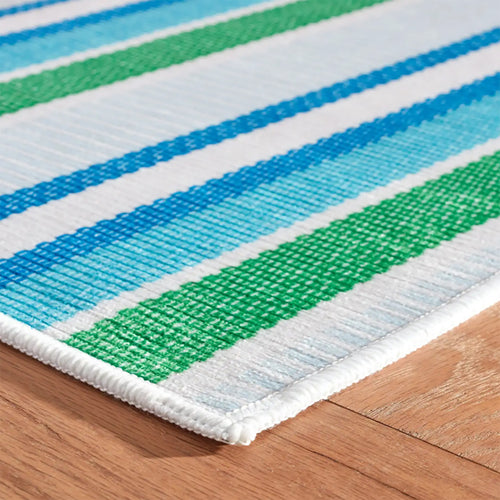 Always Greener Cobalt / Green Washable Rug