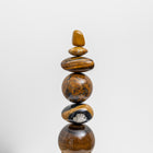 2 pieces of Yellow Jasper, Tigers Eye, Pietersite sphere, Yellow Jasper, Tigers Eye sphere, Smokey Quartz rod and a large form of Yellow Jasper.  