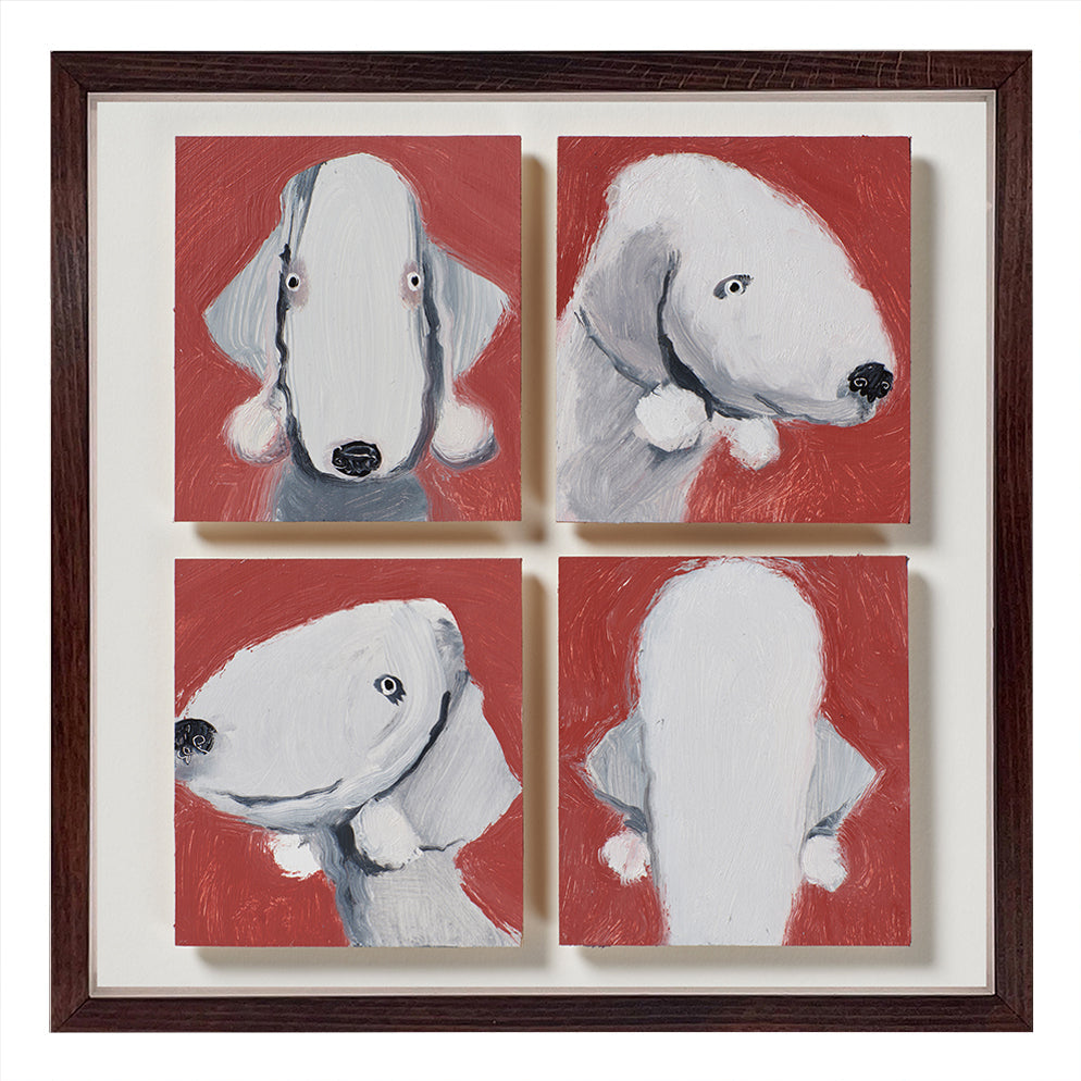 Bedlington Terrier, painting by Holly Frean for Shop Kit Kemp, original artwork.