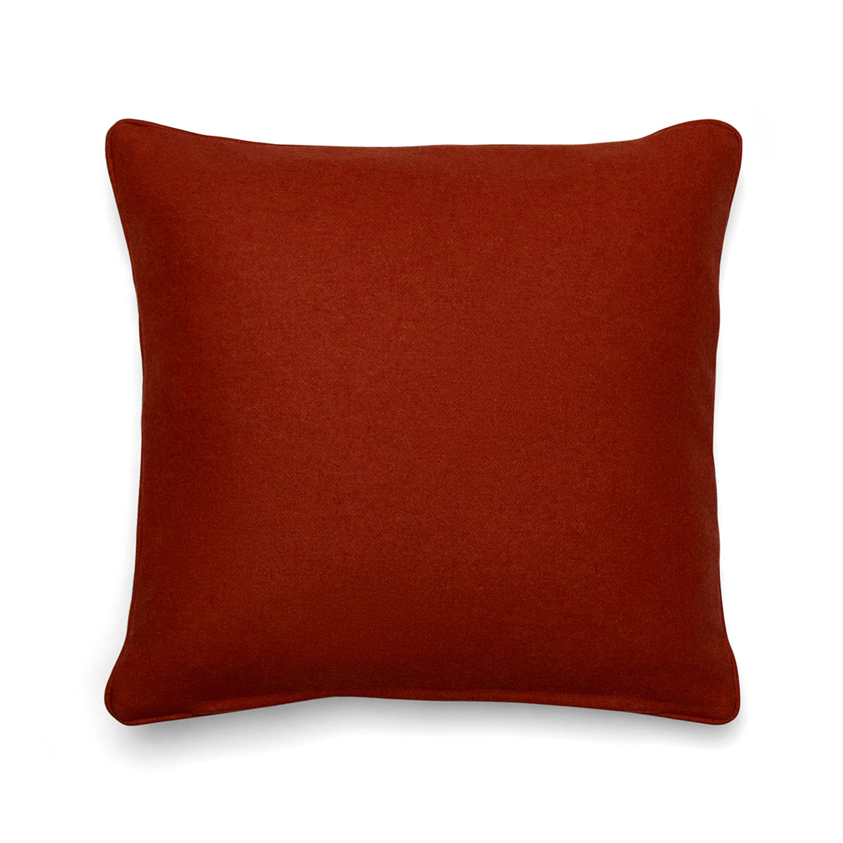 'Bohemian Garden' embroidered cushion with rich floral and foliage pattern on a natural linen ground, finished with a crisp ruby piping.