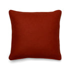 'Bohemian Garden' embroidered cushion with rich floral and foliage pattern on a natural linen ground, finished with a crisp ruby piping.