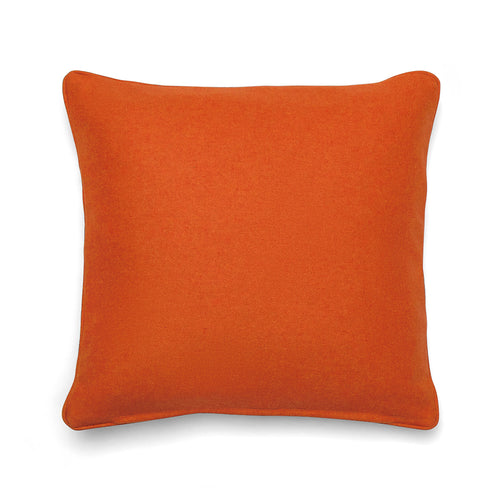 'Bohemian Garden' embroidered cushion with rich floral and foliage pattern on a natural linen ground, finished with a crisp ruby piping.