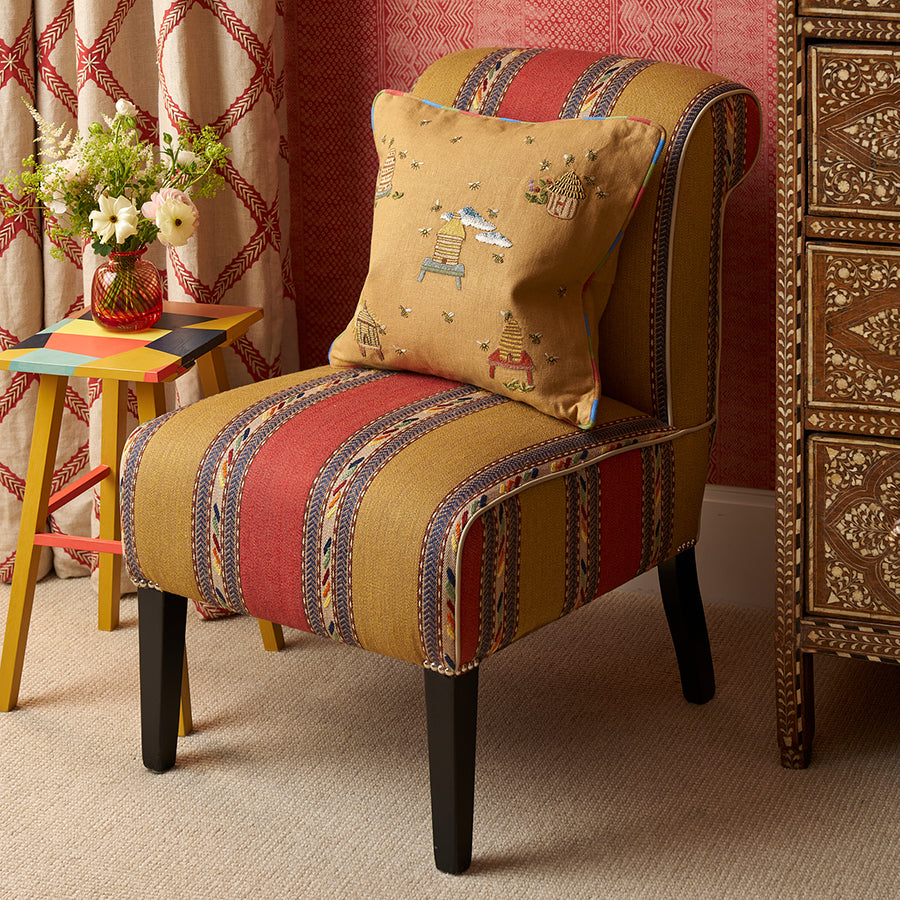 Buzz Off On Yellow Cushion
