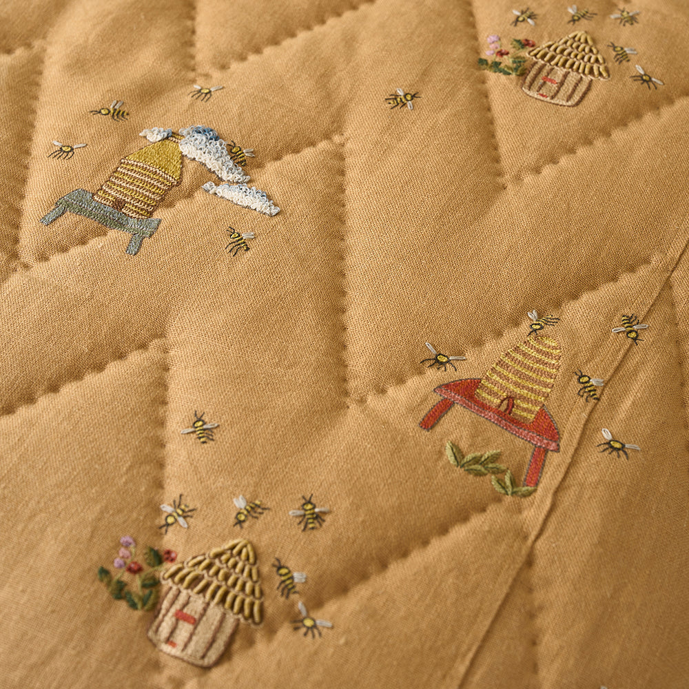 Buzz Off Quilted Bedspread - Yellow