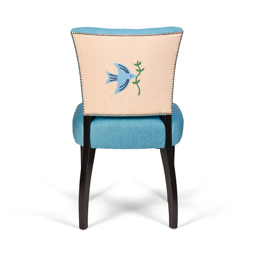 Clemmie Chair - Bluebird Appliqué