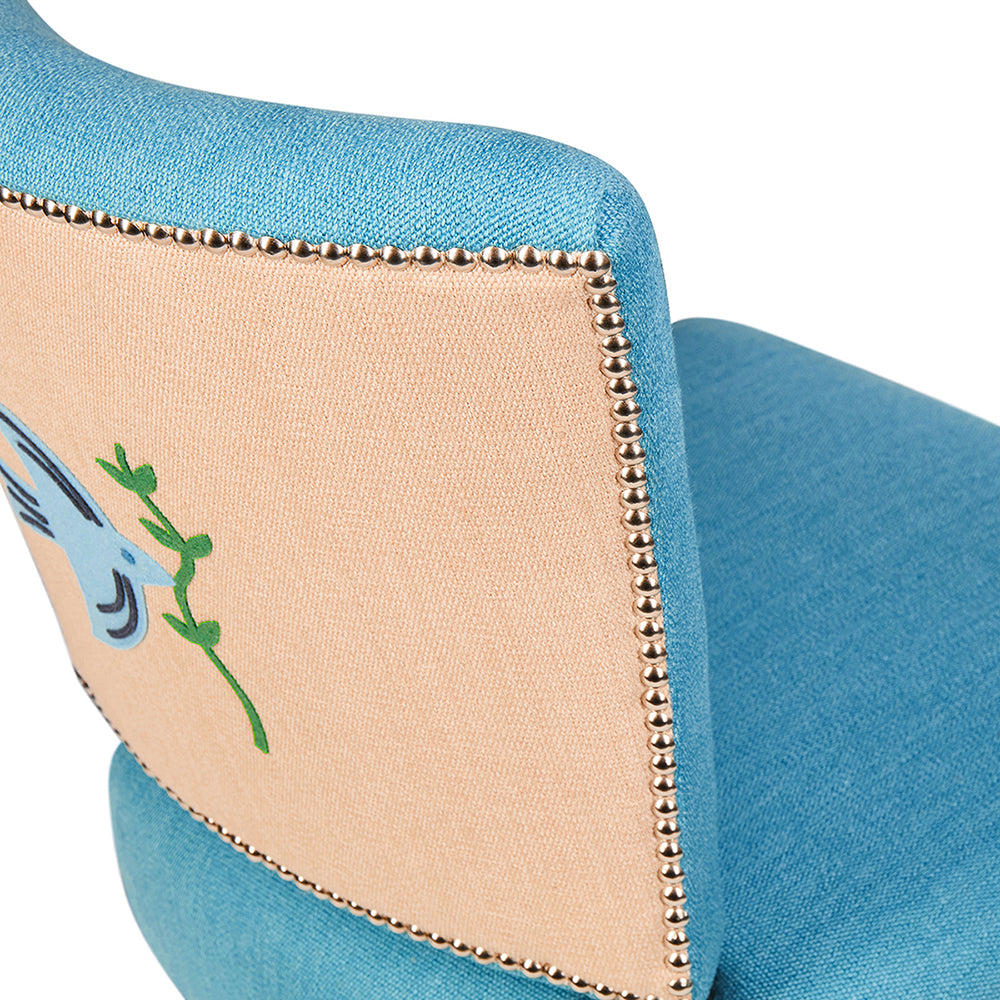 Clemmie Chair - Bluebird Appliqué