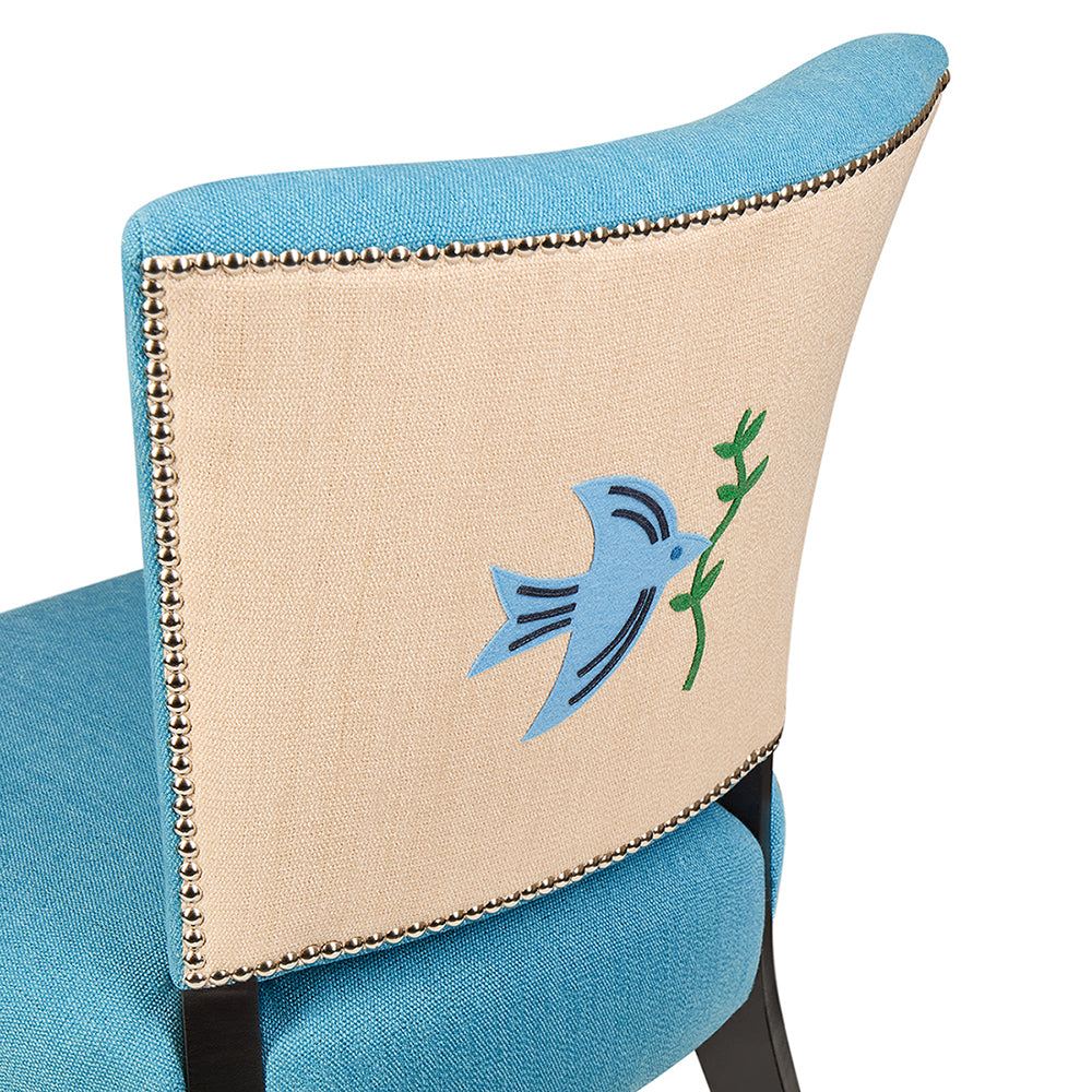Clemmie Chair - Bluebird Appliqué