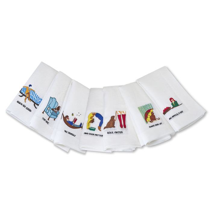 Doodles Linen Napkin - Individual