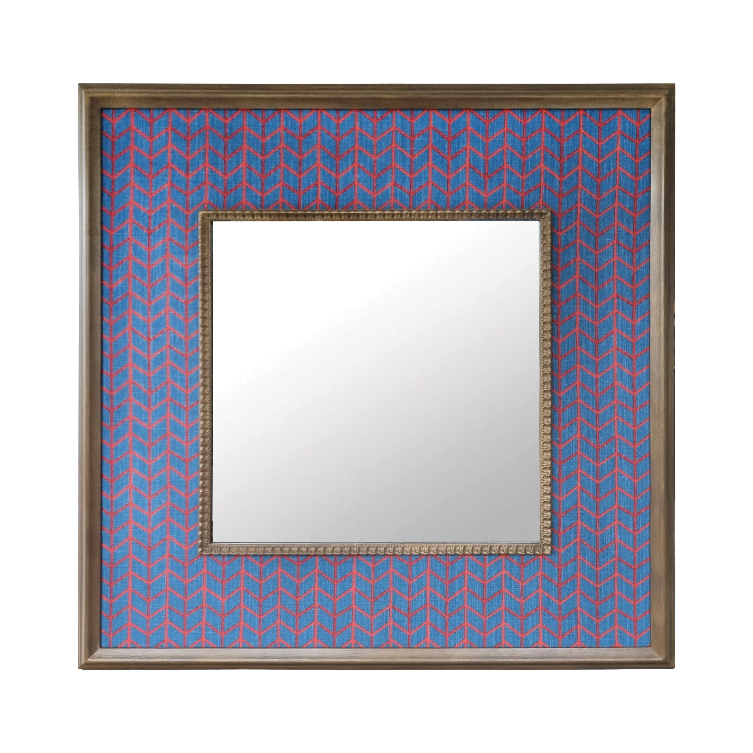 Small Way Berry Fabric Mirror