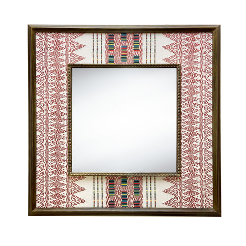 Ethnic Embroidered Fabric Mirror