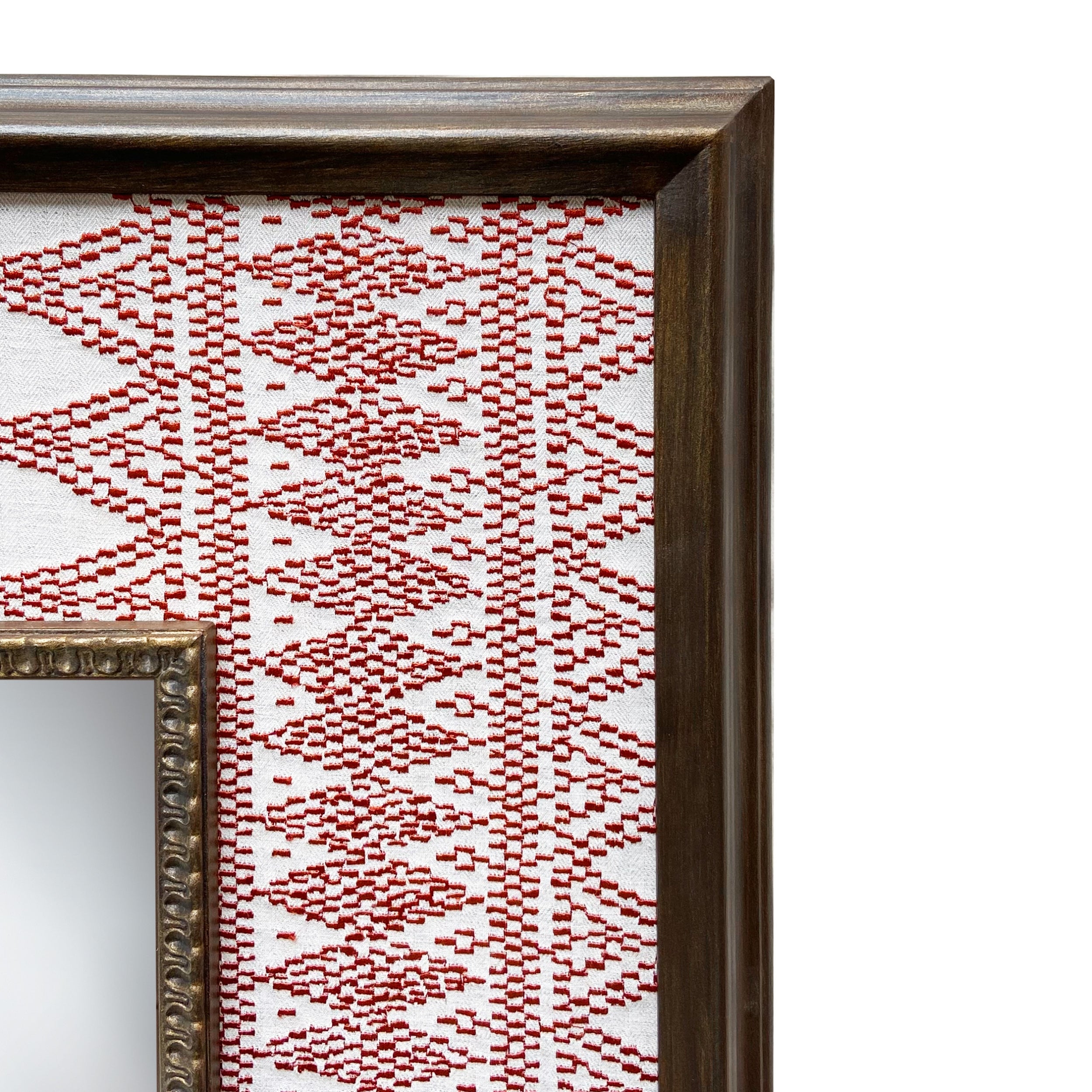 Ethnic Embroidered Fabric Mirror