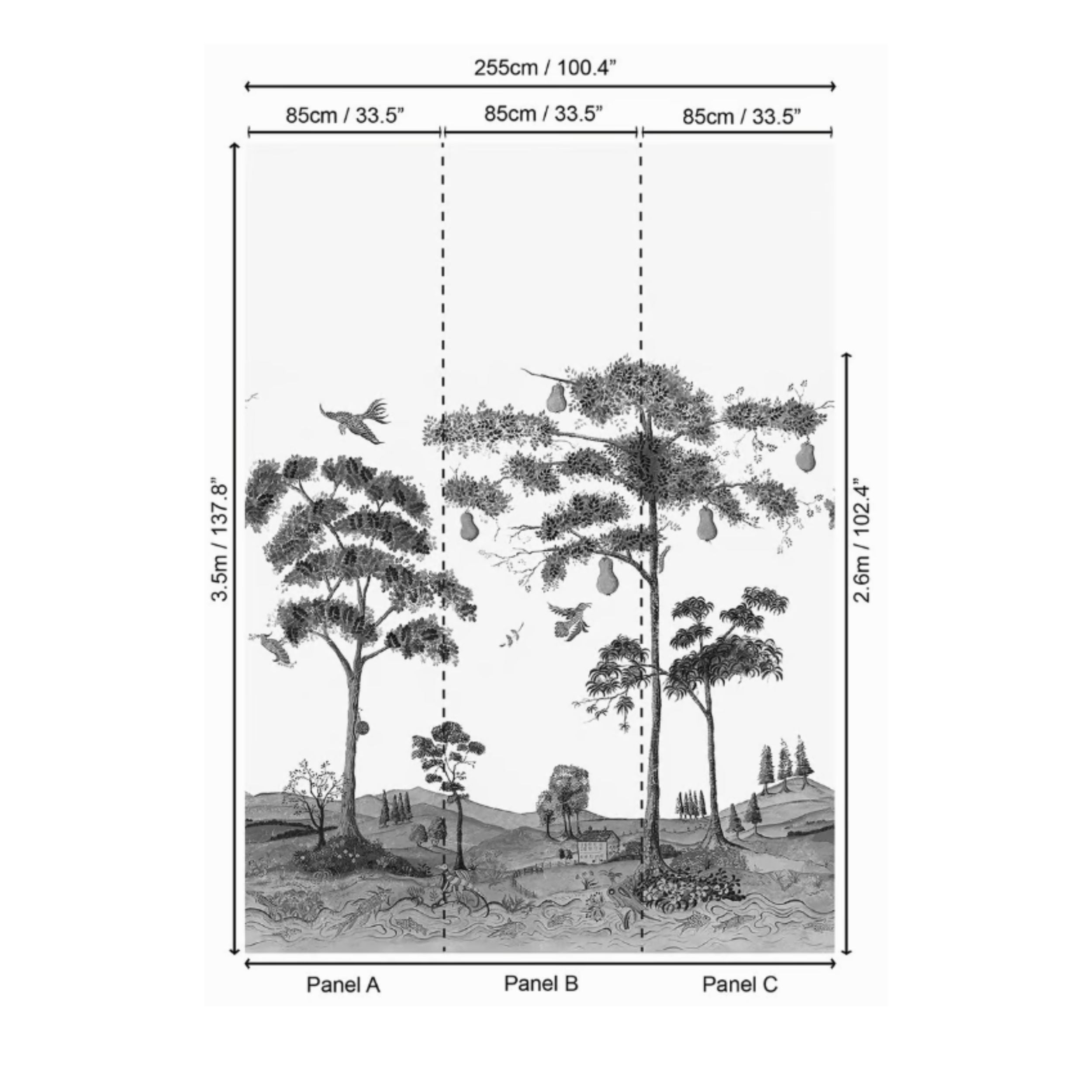 Mythical Land Mural Wallpaper - Flax