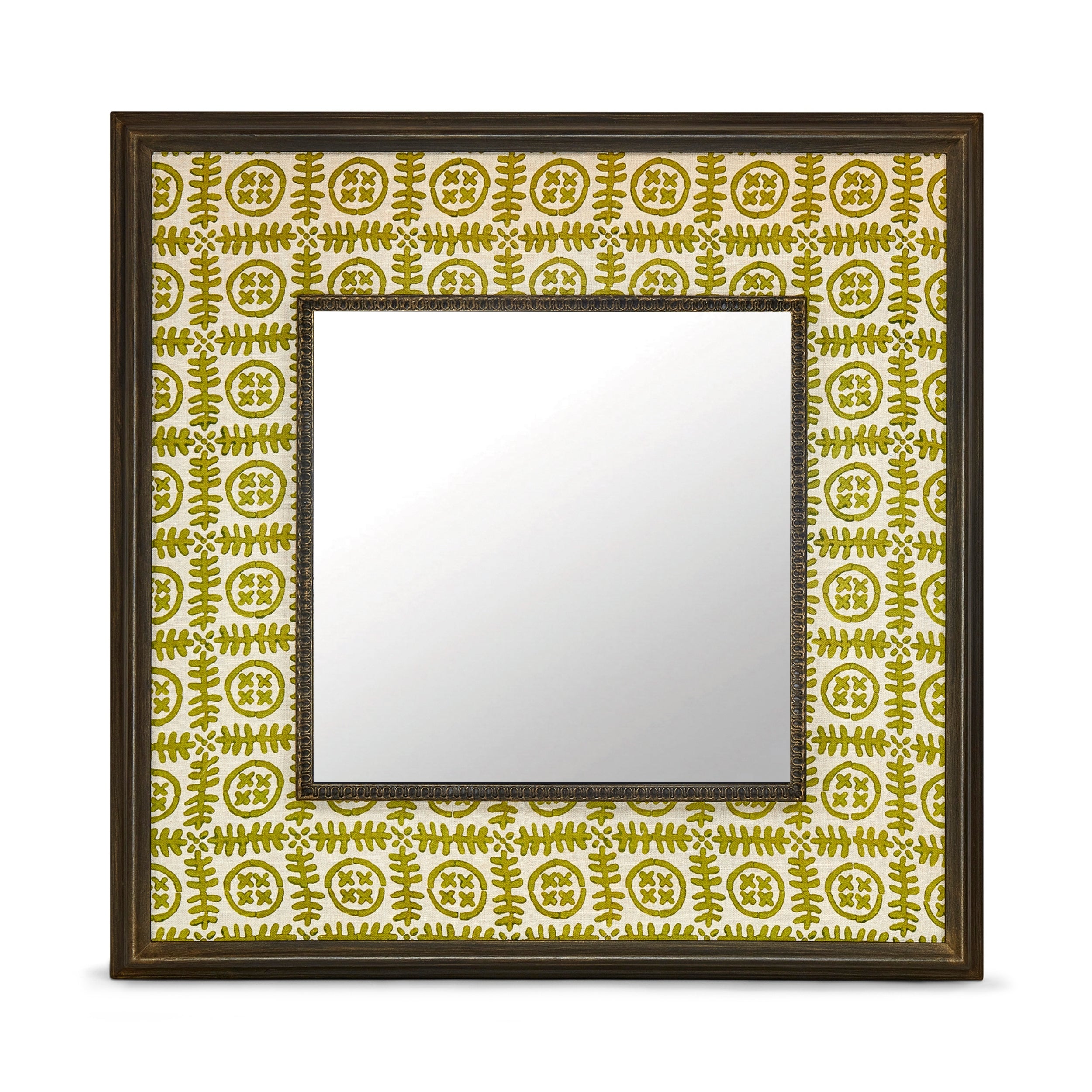 Lime Ethels Fabric  Mirror