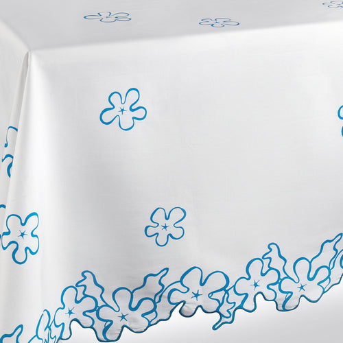 Petal Cutout Tablecloth - Blue