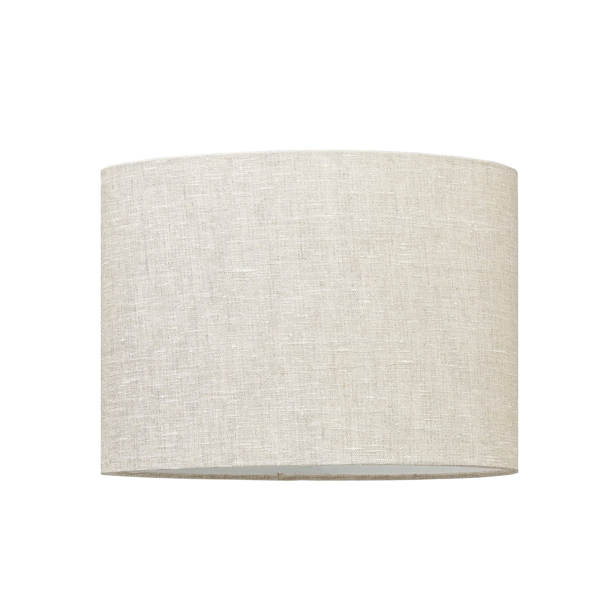 A drum cylinder natural linen lamp shade by Kit Kemp
