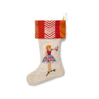 Dancing Fairy Stocking handmade in the UK, with signature Kit Kemp design and joyful colour details. 