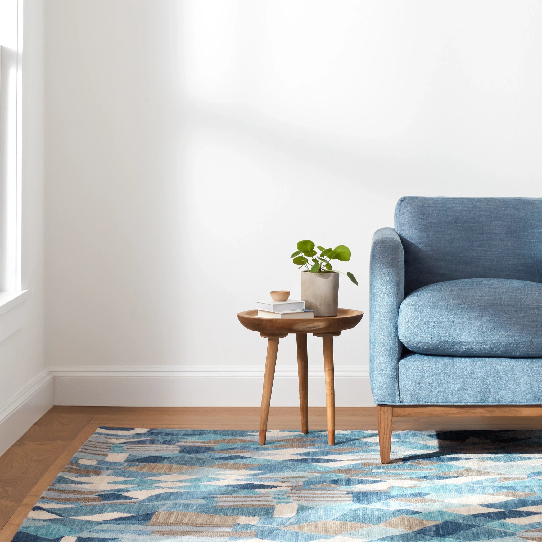 Deer Leap Blue Rug