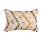 Diego Sand Rectangular Cushion - Orange Piping