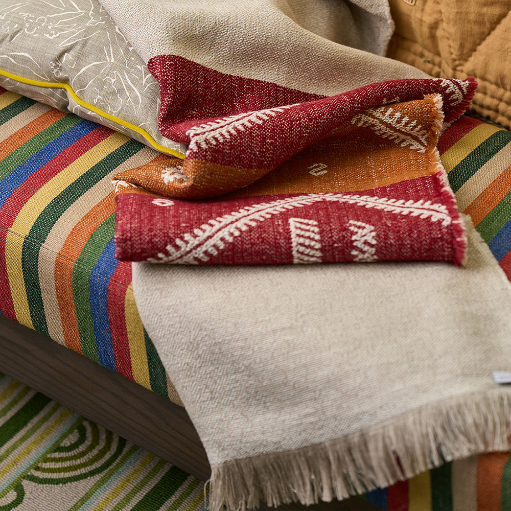 Diego Throw - Sand / Denim / Forest