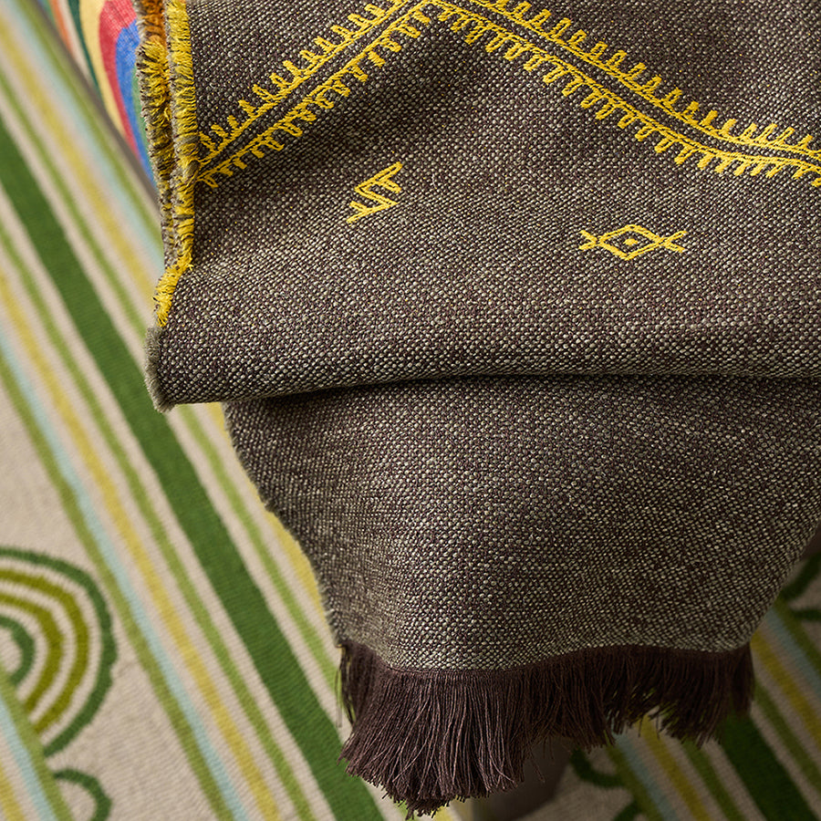 Diego Throw - Sand / Denim / Forest