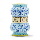 Decorative Albarello jar by Katrin Moye, titled Digital Detox, part of four artworks inspired by John Wesley and Michael Moseley. 