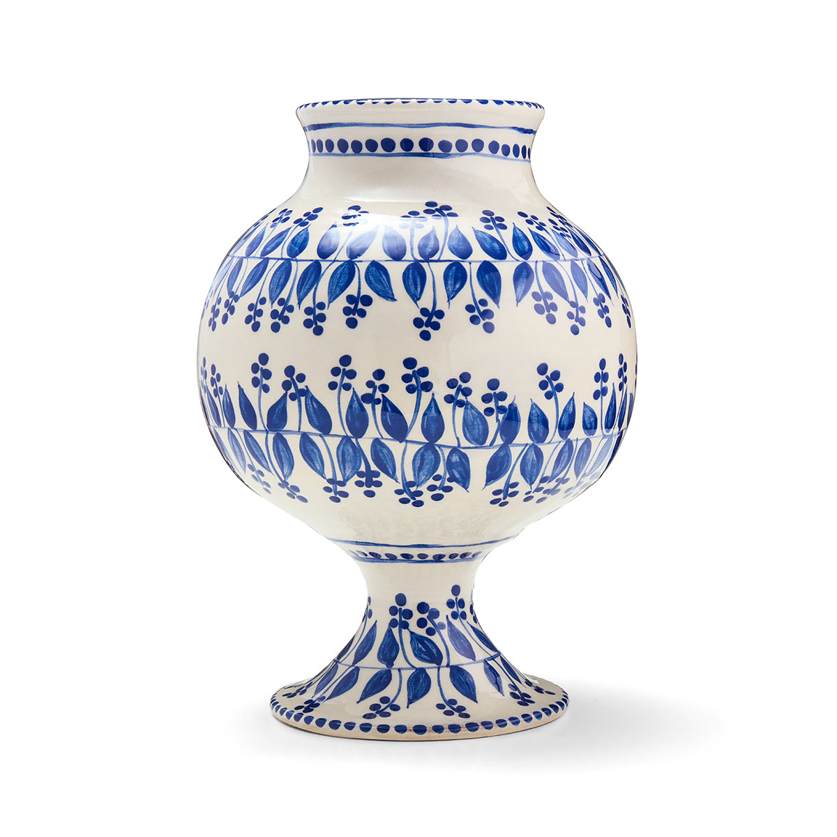 Reverse with delicate leaf and berries flora details, on Drink Nothing But Lemonade jug, exclusively at Shop Kit Kemp