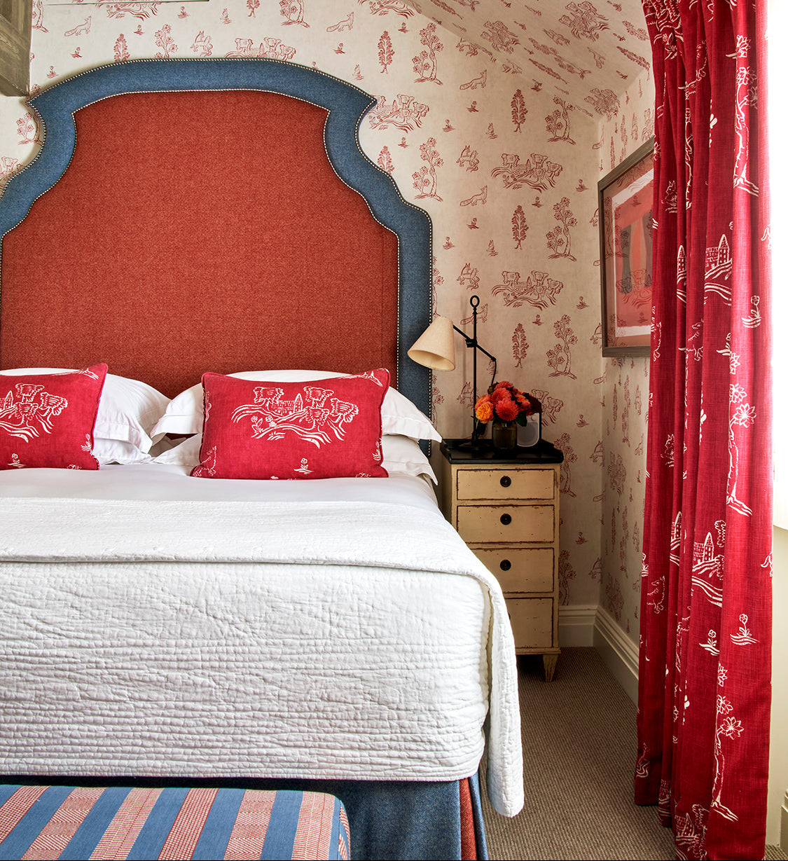 Ellie Headboard - Two Colour Fabric