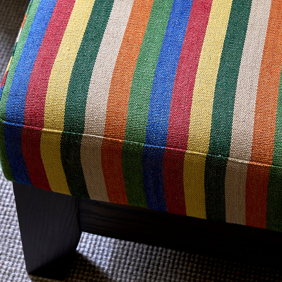 Ella End of Bed Stool - Stripe Jewel