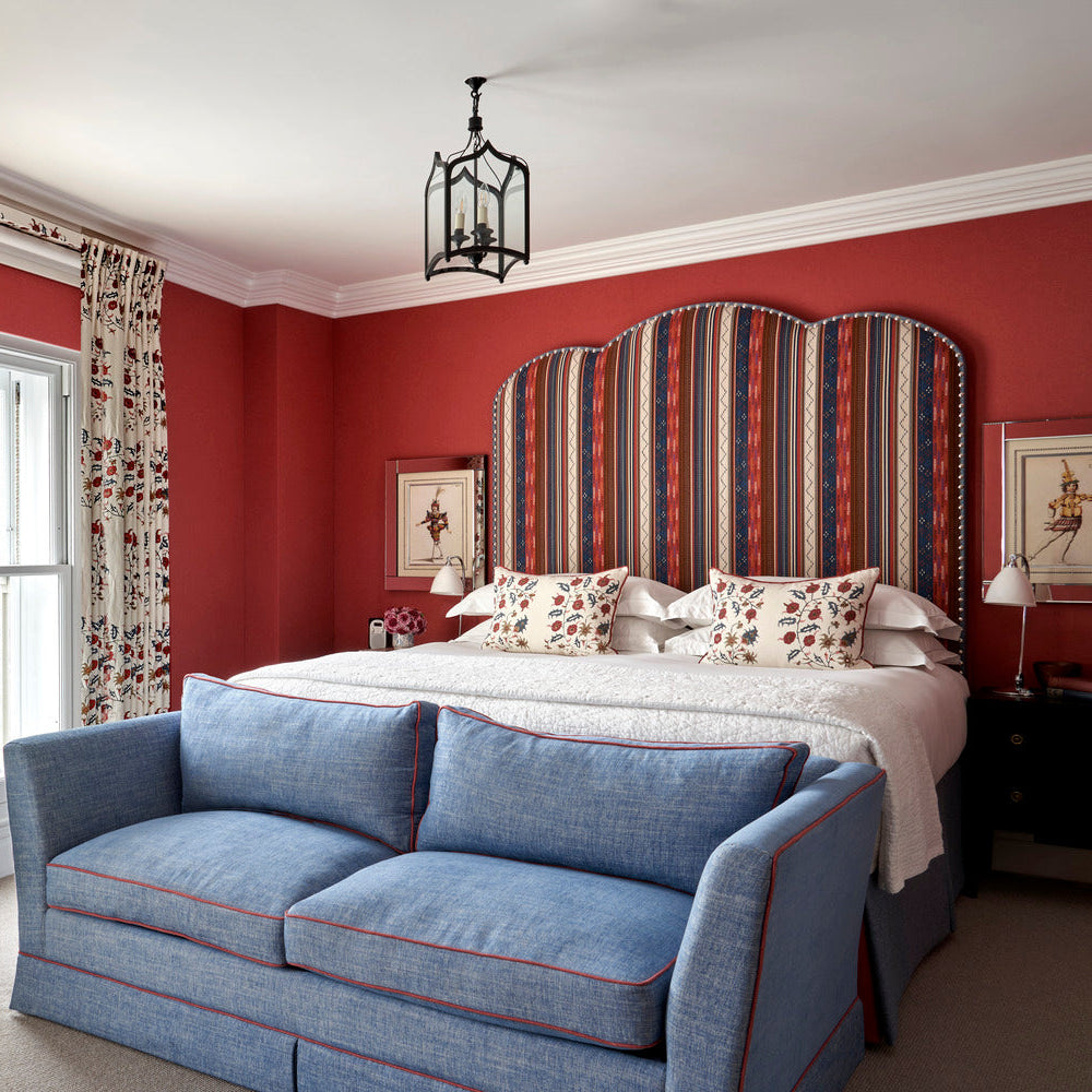 Ruby Headboard - Runaway Coral/Indigo