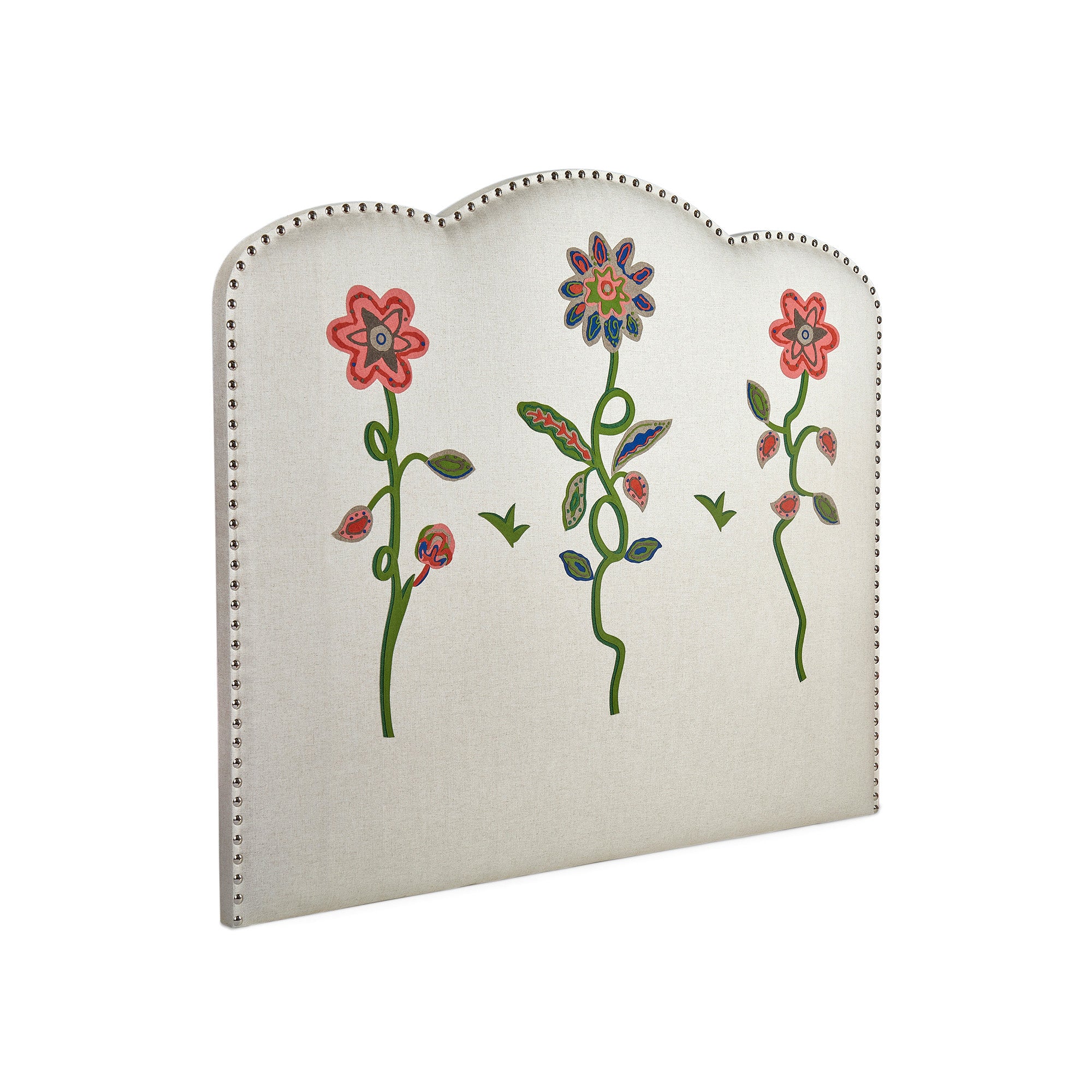 Ruby Headboard - Spring Flower Appliqué