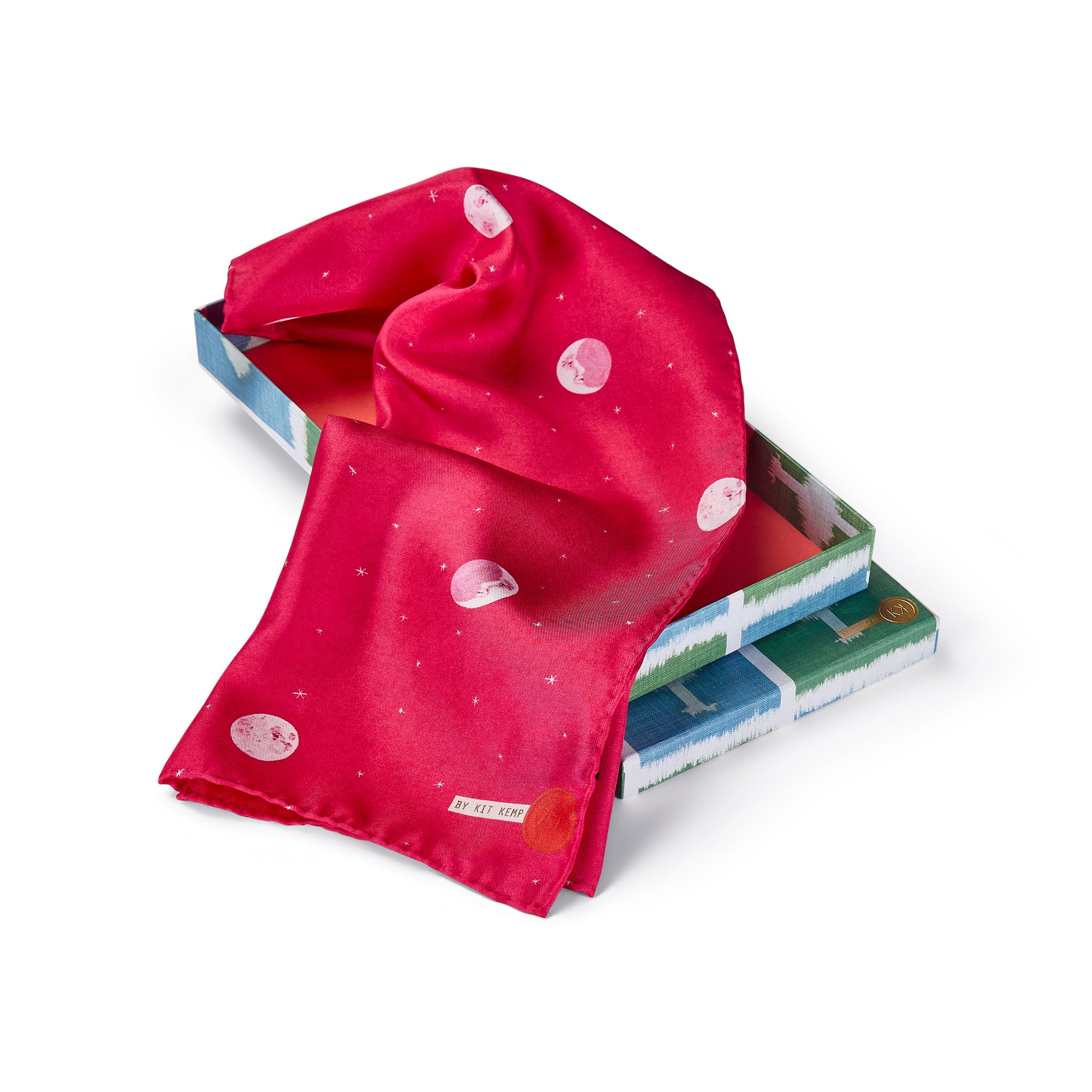 Over The Moon Pocket Square - Pink