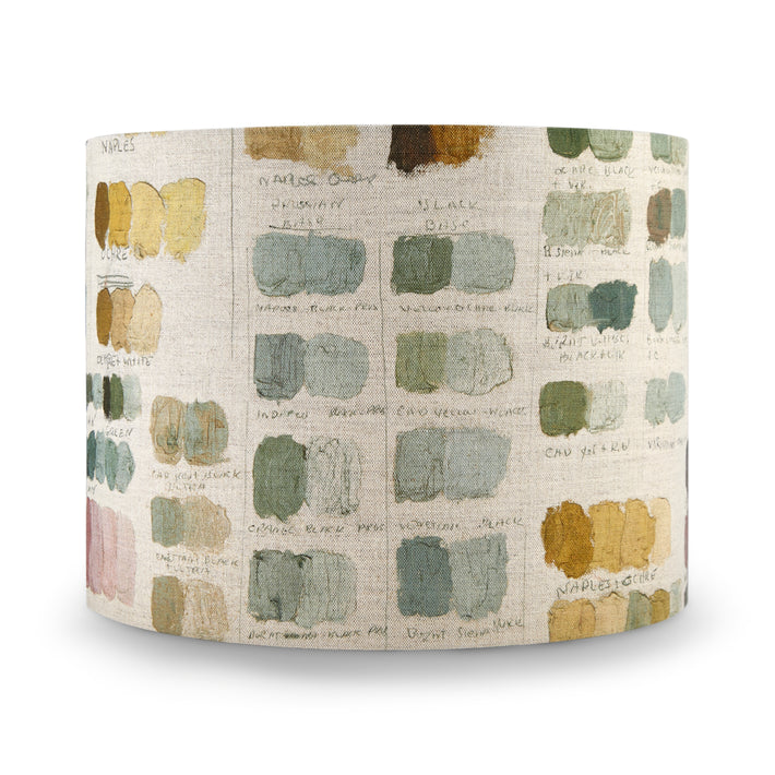 Mixed Tones Natural Cylinder Lampshade