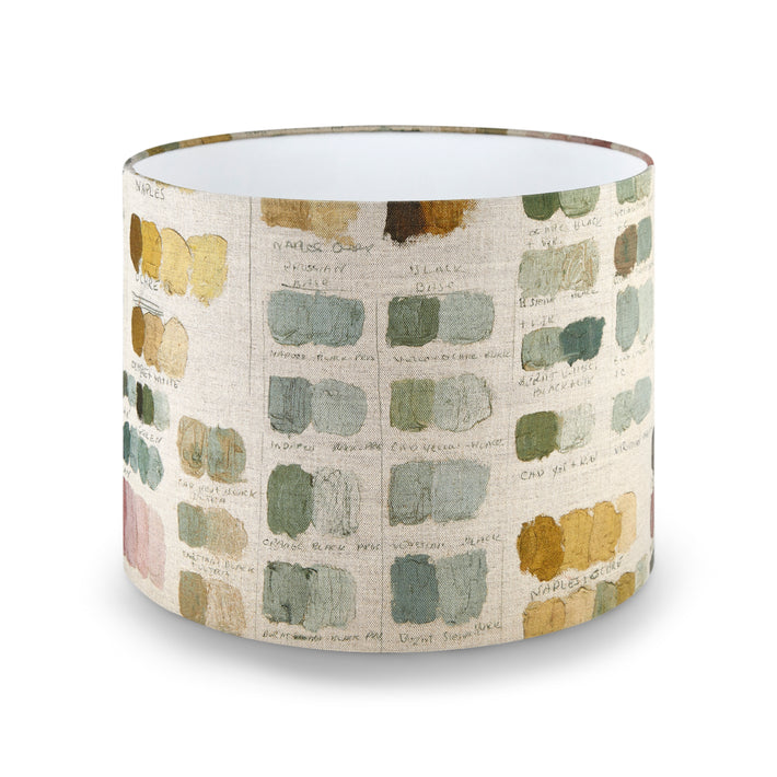 Mixed Tones Natural Cylinder Lampshade