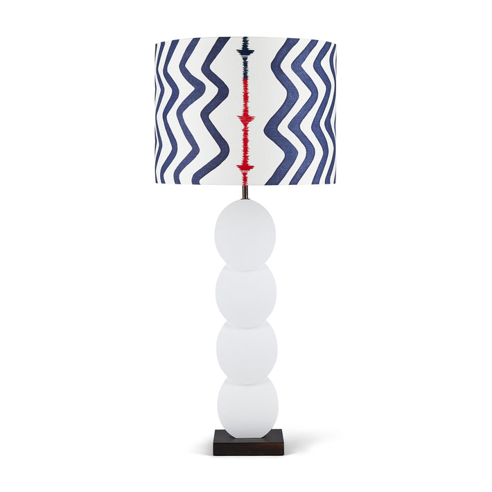 Rick Rack Indigo Cylinder Lampshade