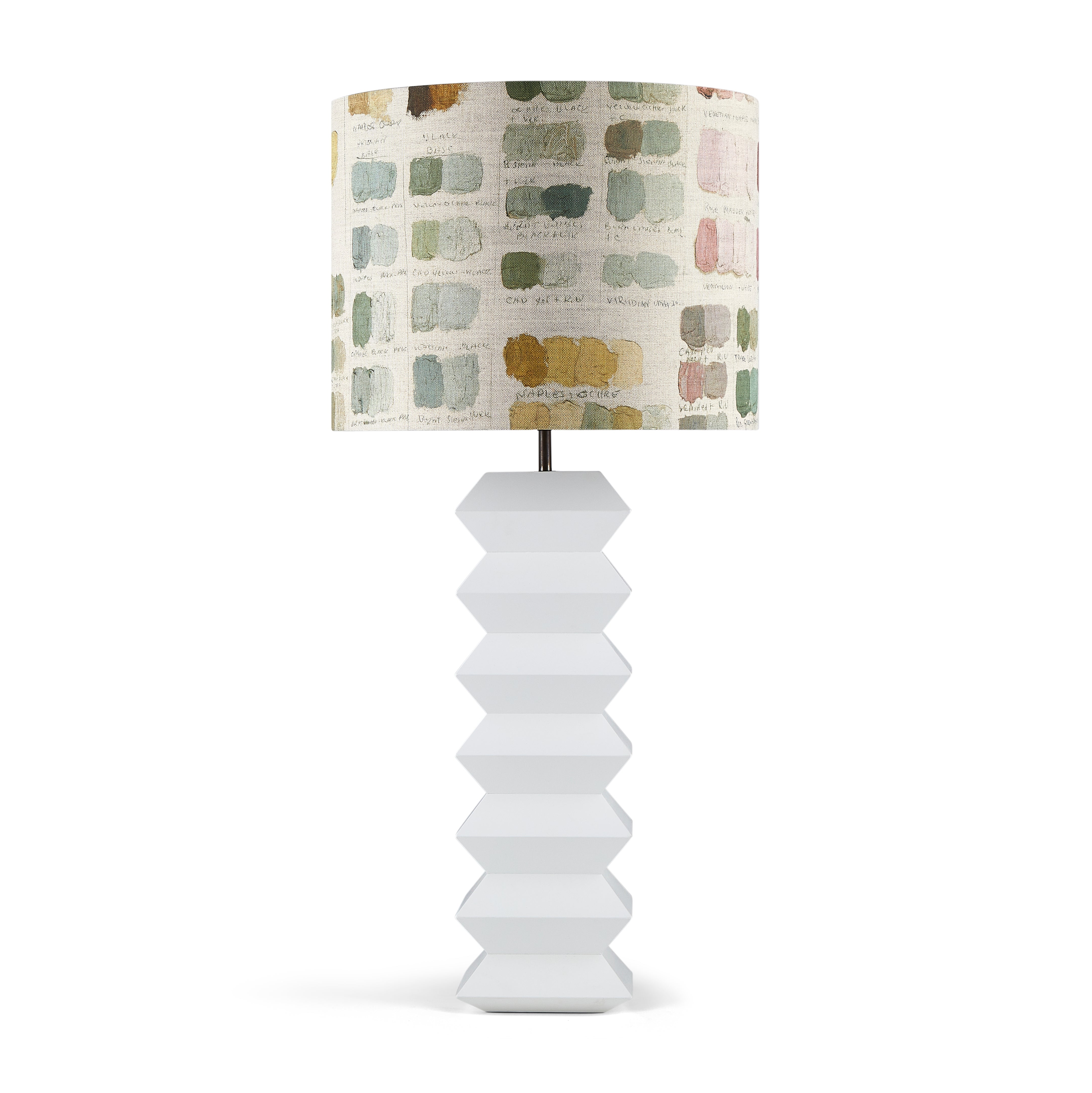 Mixed Tones Natural Cylinder Lampshade